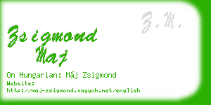 zsigmond maj business card