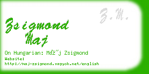 zsigmond maj business card